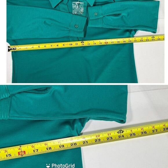 Soft Surroundings Tunic Women’s Size Small Petite Teal V-neck Collared Stitching - Picture 5 of 10
